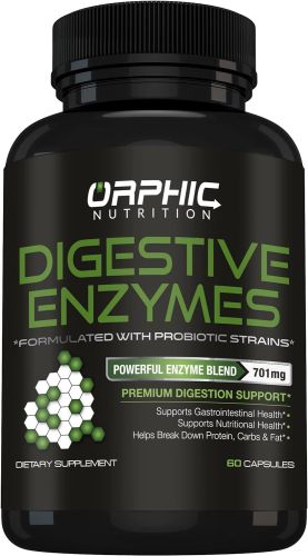 Enzima digestiva - Apoya la salud del estómago* - Apoya la descomposición de carbohidratos, proteínas, grasas