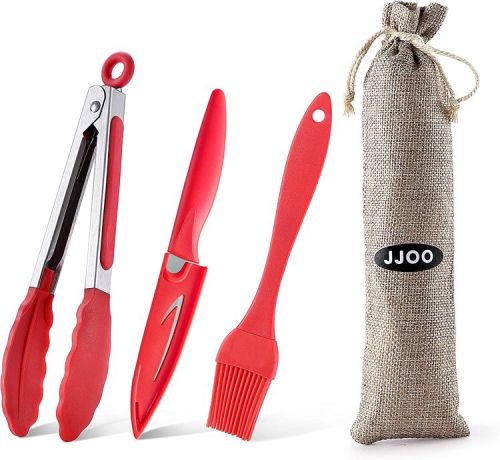 Pinzas De Cocina Con Cuchillo, Brocha Y Bolsa De Transporte